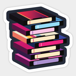 Pile of cassette tapes Sticker